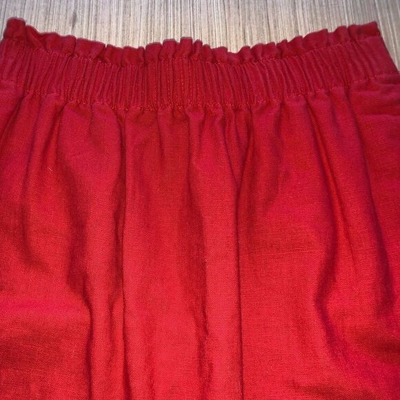 Women's J. Crew Red Scalloped Hem Skirt - Picture 4 of 7